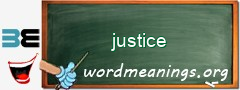 WordMeaning blackboard for justice